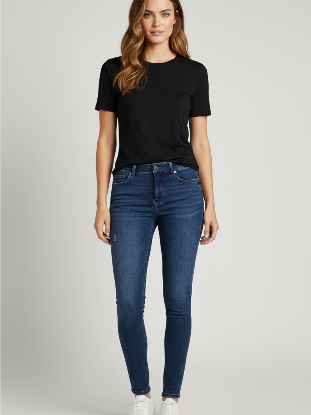 Eunina Greta Mid Rise Skinny Roller Jeans Size 9